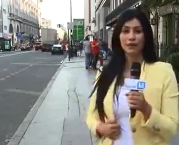 بالفيديو- مراسلة الإخبارية السعودية تتعرض لموقف محرج