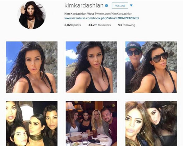 النجوم الأكثر شعبية على انستقرام... كارداشيان في المقدمة