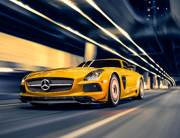 مرسيدس بينز SLS 3 2014 بالسلسلة السوداء من Mcchip