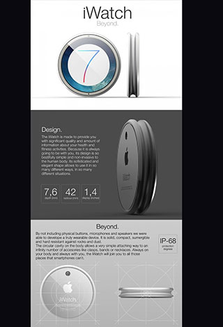 تصورات للشكل الذي قد تبدو عليه ساعة iWatch من أبل
