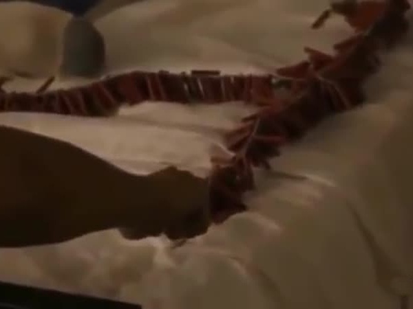 أشعلت المفرقعات في فراش صديقها النائم .. فماذا حدث