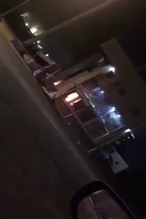 شاهد حريق في أحد بنوك القطيف .. والحادق جنائي