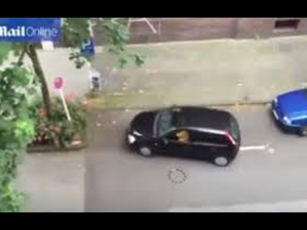 فيديو.. لقطات طريفة لسائق يركن سيارته لأول مرة