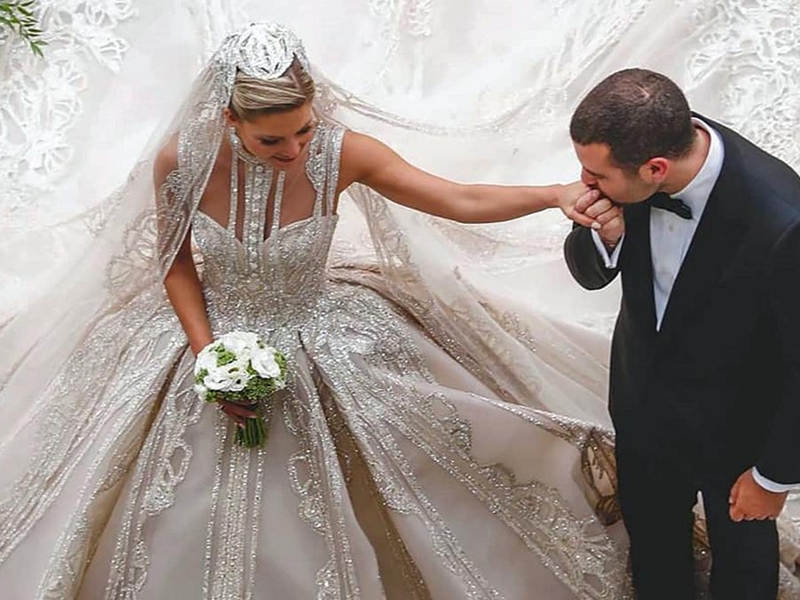 صور مذهلة من حفل زفاف ابن إيلي صعب..والعروس تتألق بفستاني زفاف