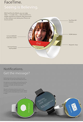 تصورات للشكل الذي قد تبدو عليه ساعة iWatch من أبل