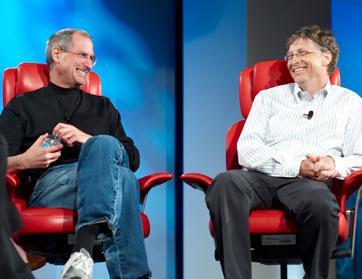 "بيل غيتس":  أفكار ستيف جوبز دائمة رائعة ومميّزة وهو أظرف مني