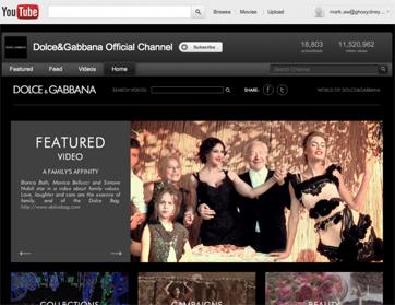 Dolce & Gabbana تُطلق قناة خاصة على اليوتيوب