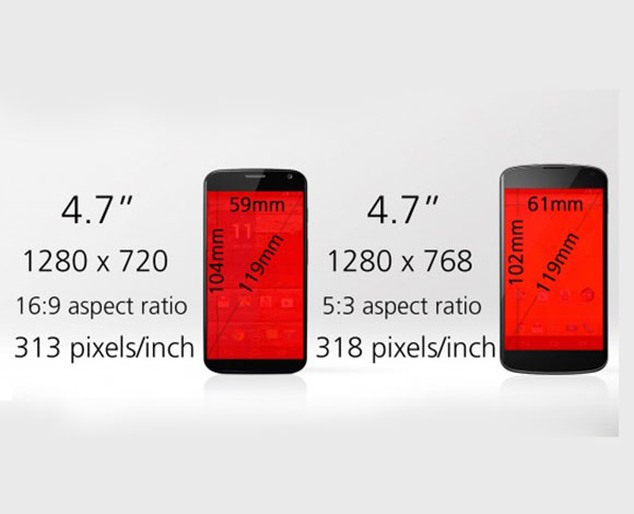 الفوارق بين هاتفي غوغل Moto X وNexus 4 