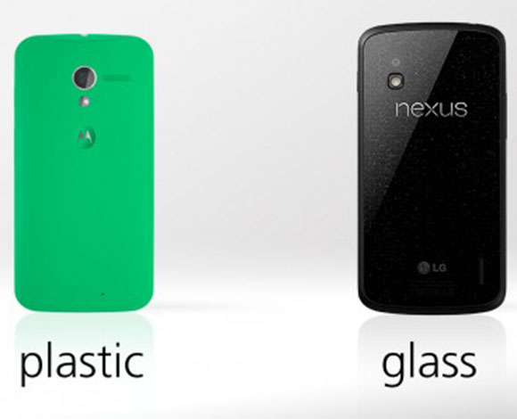 الفوارق بين هاتفي غوغل Moto X وNexus 4 