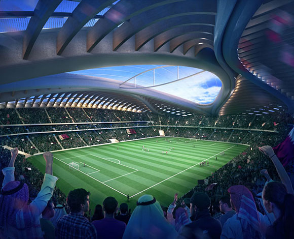 زها حديد تكشف عن تصميم أحد ملاعب مونديال 2022 في قطر