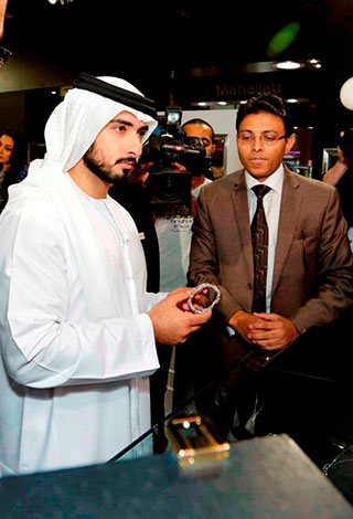 سمو الشيخ ماجد بن محمد يفتتح أسبوع دبي الدولي للمجوهرات 2013 