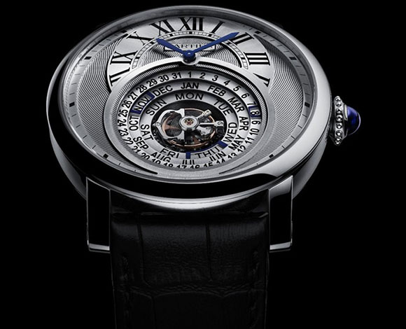 Rotonde de Cartier Astrocalendaire... تحفة فنية على صورة ساعة