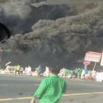 بالفيديو .. حريق كبير في الفجيرة دمر 13 محلا تجاريا