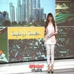 بالفيديو: مذيعة قناة دبي تتعرض للحرج على الهواء