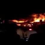 بالفيديو .. حريق ضخم في جدة