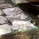 طفل صغير يبيع لوحاته بريال