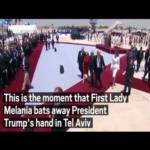 شاهد الموقف المحرج الذي وضعت فيه ميلانيا ترامب زوجها
