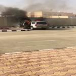 شاهد .. احتراق سيارة في بريدة