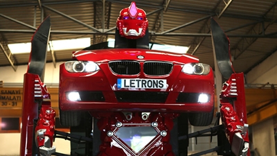 بالفيديو ..  شركة تركية تحول سيارة بي ام دبليو إلى روبوت الخيال