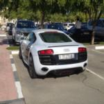 سيارات الطلاب الفارهة تزين أسوار الجامعة الأميركية في دبي