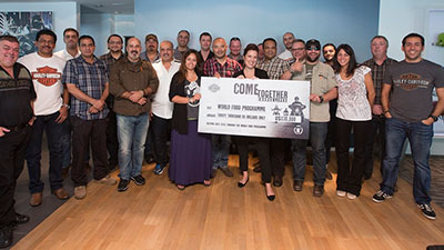 "هارلي ديفيدسون" تتبرع بـ 30 ألف دولار لبرنامج الغذاء العالمي 