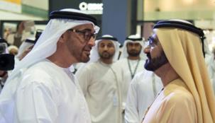 محمد بن راشد ومحمد بن زايد يلتقيان ضمن معرض "آيدكس"