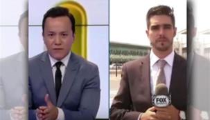 بالفيديو... على الهواء مباشرة سيارة تصدم مراسلاً صحافياً