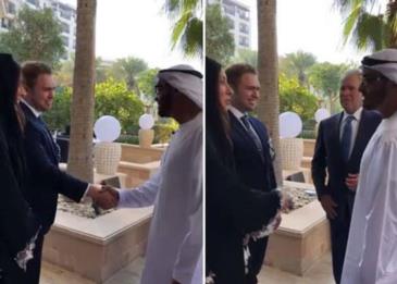 شاهد: إماراتية تتزوج بريطاني بحضور الشيخ محمد بن زايد وجورج بوش