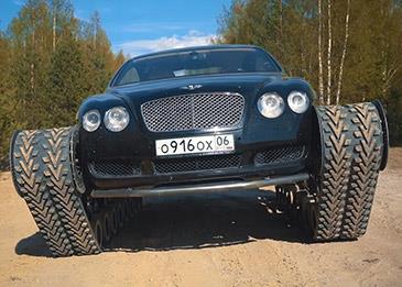 تحويل سيارة بنتلي إلى دبابة... شاهد أداءها الخيالي على الطرقات الوعرة