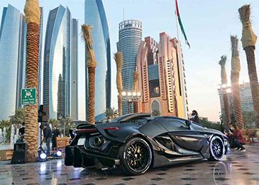 انطلاق سيارة فرنجيفنتو أسفاني دياتشي من أبوظبي إلى العالم