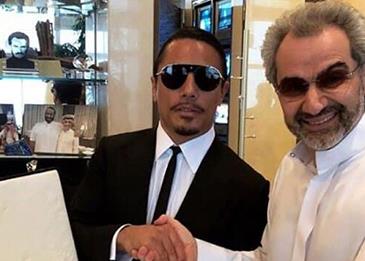 الوليد بن طلال يلتقي الطباخ التركي نصرت في الرياض