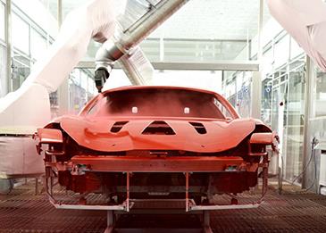 فيراري تطلق تكنولوجيا تجفيف الطلاء بحرارة منخفضة