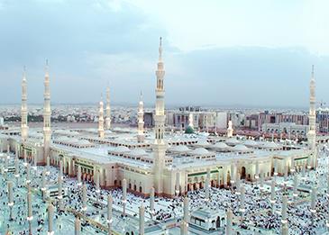 صورة فضائية للحرم النبوي من "خليفة سات"