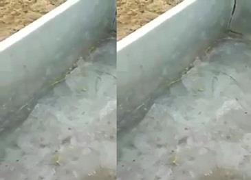 بالفيديو .. شاهد تجمد الماء في حائل