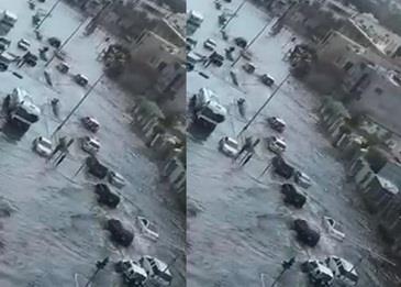 بالفيديو .. الأمطار في جدة تعطل موكبًا رسميًا