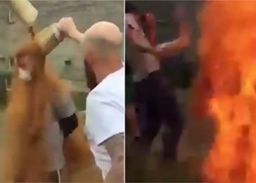 حاولوا القيام بتقليد محلي .. فانتهى بكارثة .. فيديو