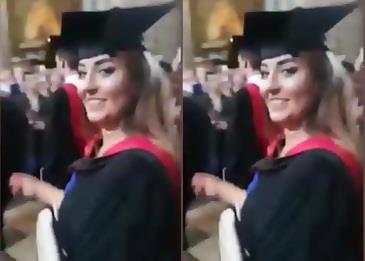 يقع في خطأ محرج أثناء تصوير حفلة تخرج ابنته .. فيديو