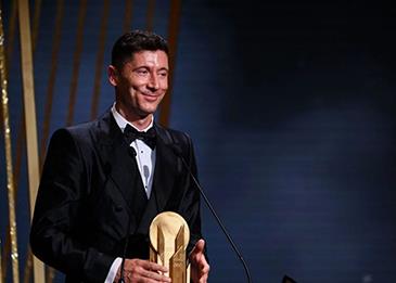 ليفاندوفسكي يتوّج بجائزة غيرد مولر لأفضل مهاجم