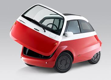 بالصور: “Microlino” أصغر سيارة كهربائية بالعالم