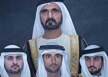 برج خليفة يحتفل بأفراح آل مكتوم بطريقة مميزة... شاهد الصورة