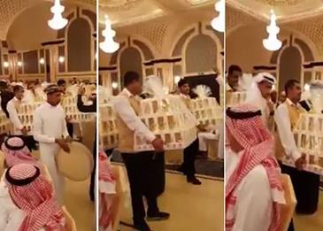 بالفيديو: توزيع أجهزة أيفون في حفل زفاف سعودي!