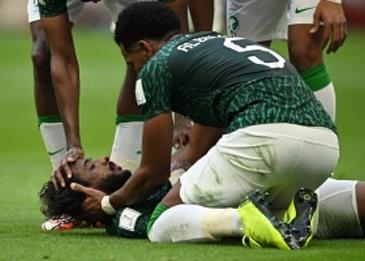 أول ظهور لياسر الشهراني عقب إصابته المروعة في مباراة السعودية والأرجنتين