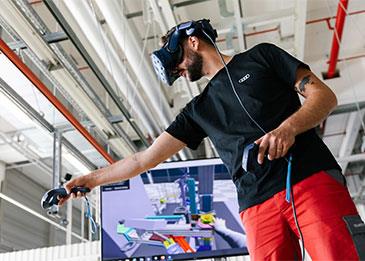 أودي تختبر عمليات تجميع سيارةe-tron GT  بالكامل باستخدام الواقع الافتراضي