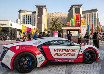 "إسعاف دبي" تدشن أغلى وأسرع سيارة إسعاف بالعالم بإكسبو دبي 2020