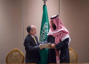 ولي العهد السعودي يوقع اتفاقية اضخم مشروع طاقة شمسية بالعالم