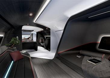 قمرة طائرة خاصة بتصميم سيارة Mercedes-AMG الرياضية