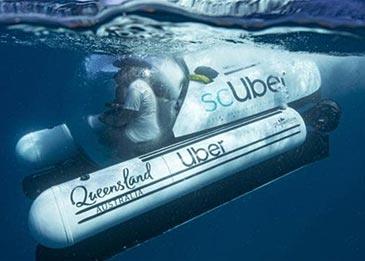 أوبر تطلق أول غواصة للنقل التشاركي في العالم.. شاهد الفيديو