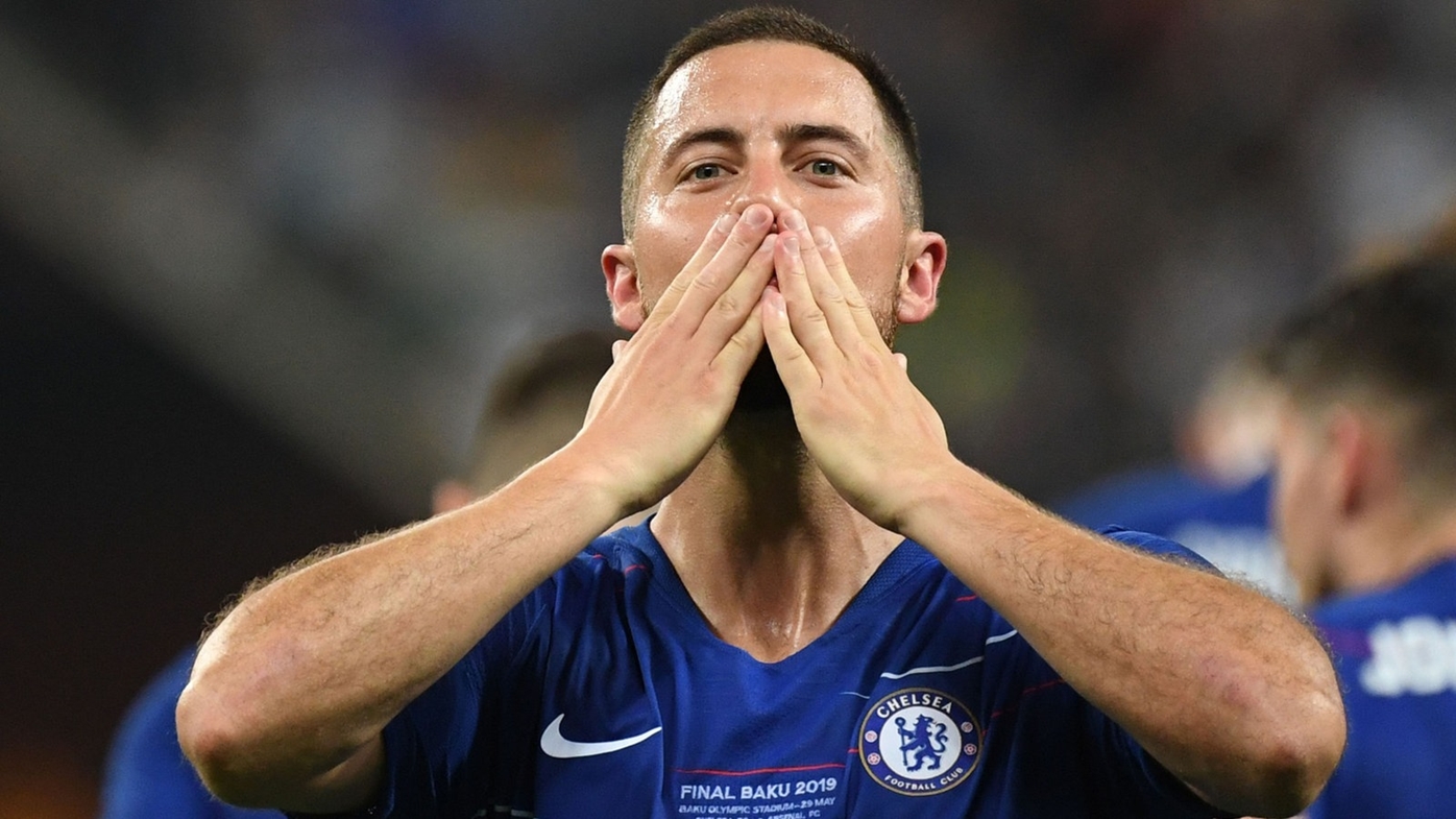 هازارد يرتدي قميص رونالدو في ريال مدريد