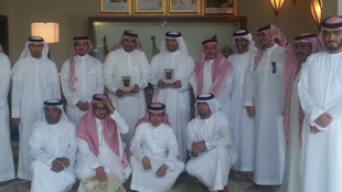 صاحب السمو الملكي الأمير عبد الله بن سعود آل سعود يزور فندق تلال ليوا