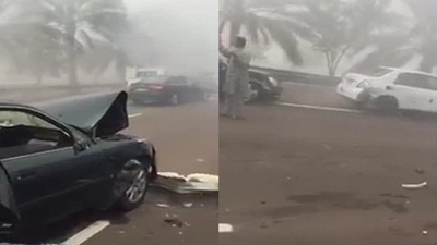 الضباب يتسبب في إصابة 23 شخص بأبو ظبي